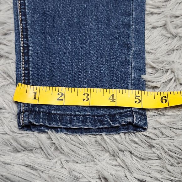 Kensie Jeans Skinny Crop Womens 4/27 4 Mid Rise Blue Distressed‎ Patchwork Denim - Picture 8 of 16
